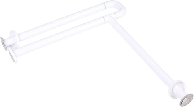 Toiletbeugel - Opklapbare handgreep - Badkamer veiligheid - Met lichtring - 60 cm - Wit