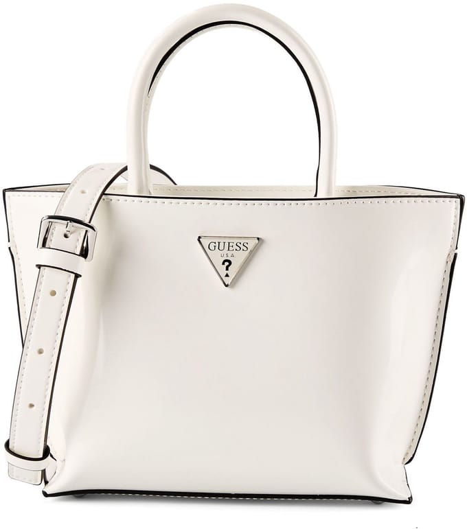 GUESS handtas schoudertas Arnela Mini Tote White wit