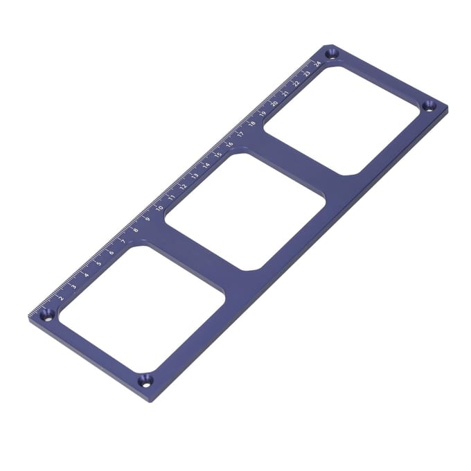 86 Type Draad Doos Sjabloon 3 Gaten Aluminiumlegering Stopcontact Onderdoos Sleufsjabloon voor Kledingkast blue
