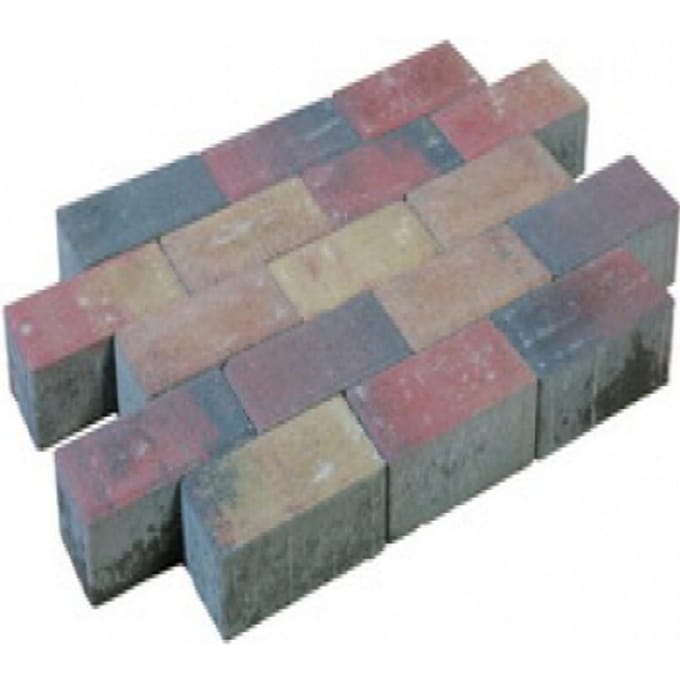 Trommelstenen of koppelstones dikformaat bont 20x6,6x7cm (m2)
