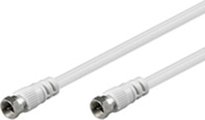 F-connector antennekabel 10 meter wit
