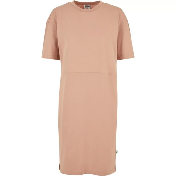 Urban Classics - Organic Oversized Slit Tee Korte jurk - S - Roze