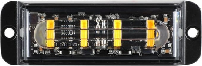 LED bumper flitser - Oranje - 4 LED - R10/R65 - 11cm
