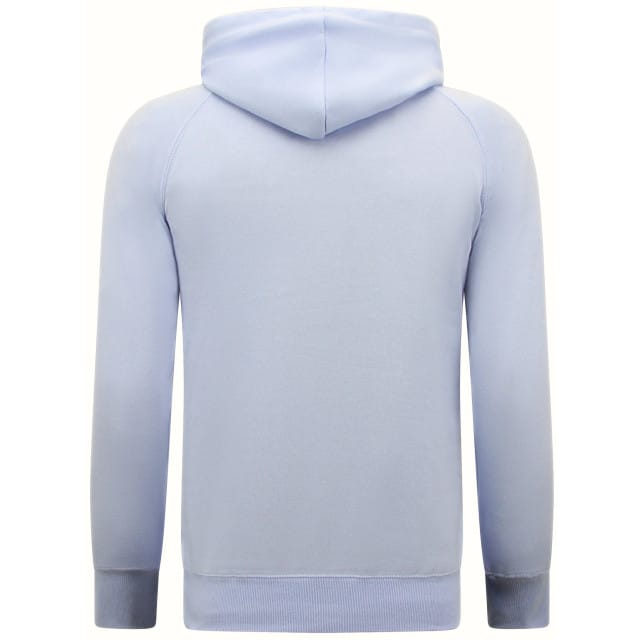 Hoodie Heren - Trui Heren - Sweater Heren - Effen Basic Slim Fit - Licht Blauw