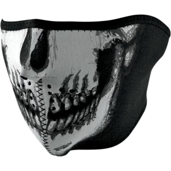 Motorfiets bivakmuts Zan Headgear half face glow-in-the-dark skull