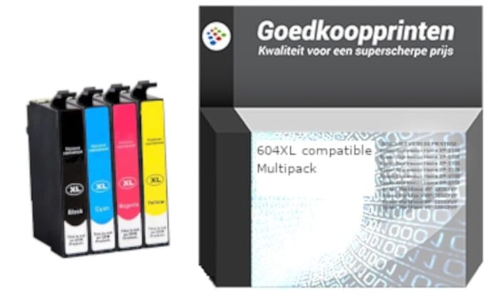 Huismerk Epson 604XL inkt cartridges 4-kleuren Multipack (52 ml)