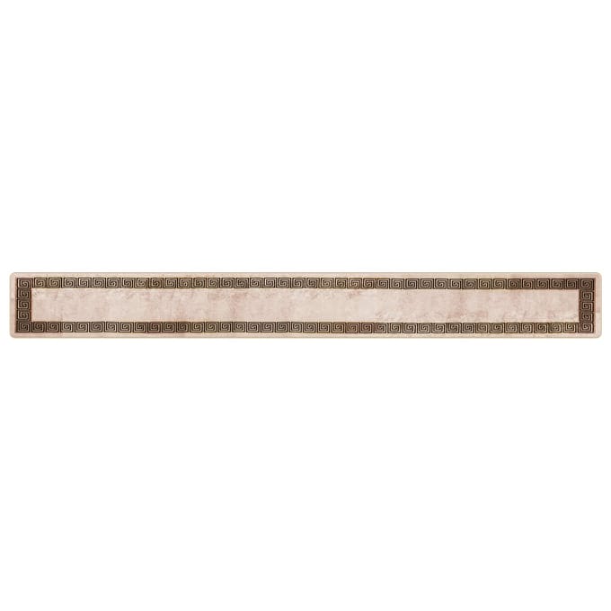 vidaXL - Tapijt - Runner - MARSA - Beige - en - Zwart - 50 - x - 450 - cm - Polyester - en - PVC