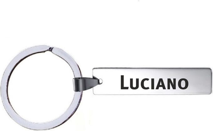 Sleutelhanger Met Naam - Luciano - RVS
