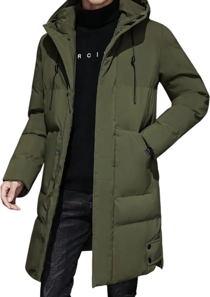 Winterjas Heren - Parka - Winter - Jas - Volwassen - Stijlvol - Legergroen - S