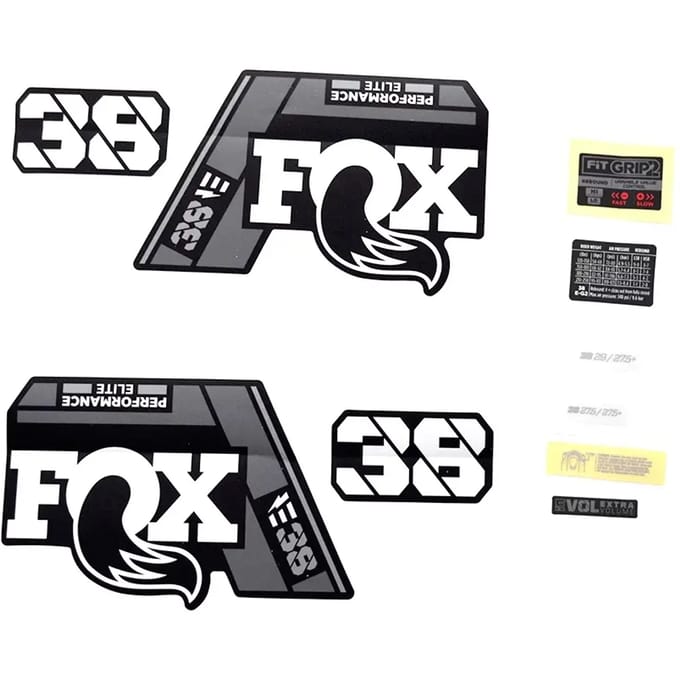 Decalset Fox 2021, 38, P-SE, E-Bike+, Logo, Fork