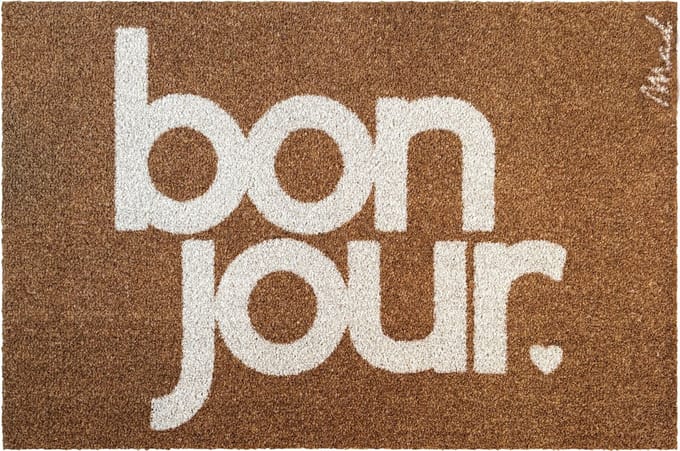 Mad About Mats - BOWIE - deurmat - bonjour - schoonloop/scraper - wasbaar - 100% recycleerbaar - 50x75cm