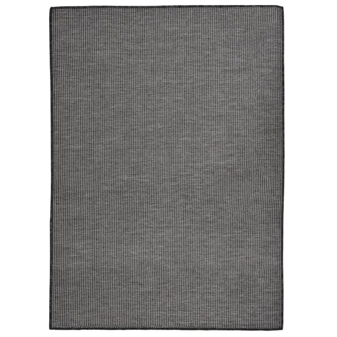 vidaXL - Buitenkleed - platgeweven - 200x280 - cm - grijs