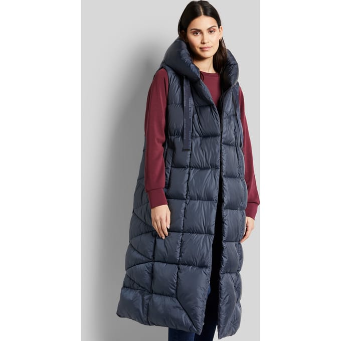 Bugatti Damen Gewatteerd vest met asymmetrisch silhouet