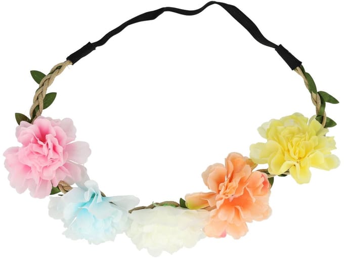 Haarsoires Haarband Bloemen – Gevlochten – Multicolor