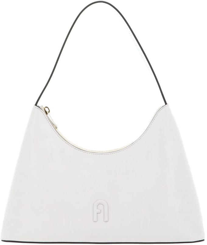 FURLA Leren Schoudertas Diamante Shoulder Bag Marshmallow Crème