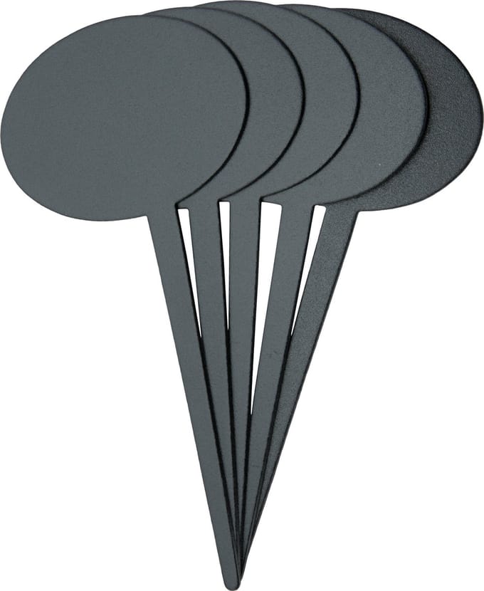 Securit® Silhouette Bubble-krijtbordlabels in zwart