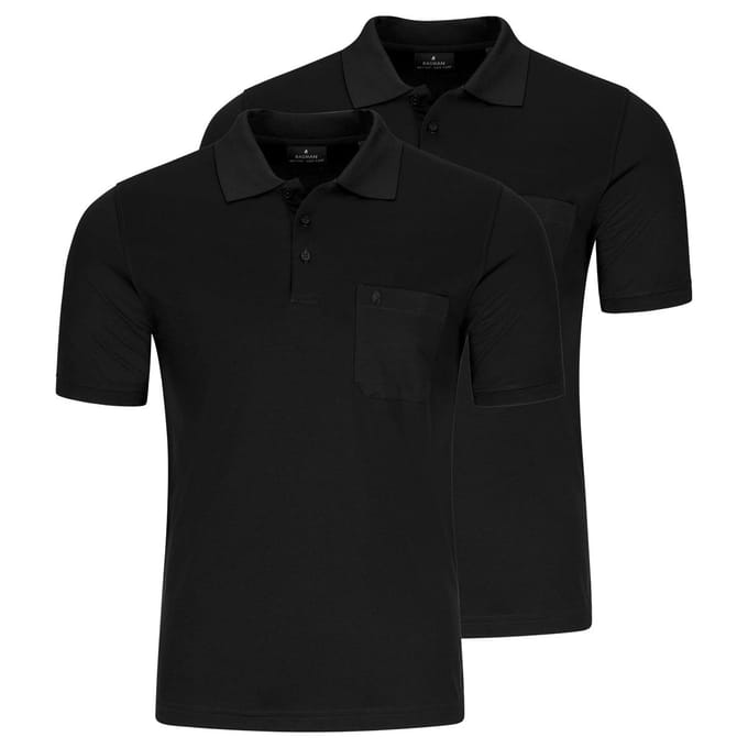 RAGMAN Heren poloshirt 2 pack Basic
