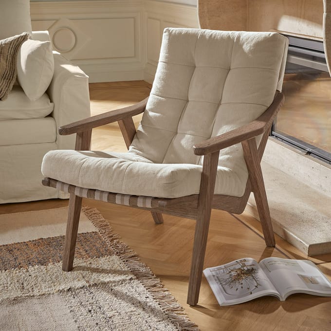 LOBERON Fauteuil Rothwick bruin/beige