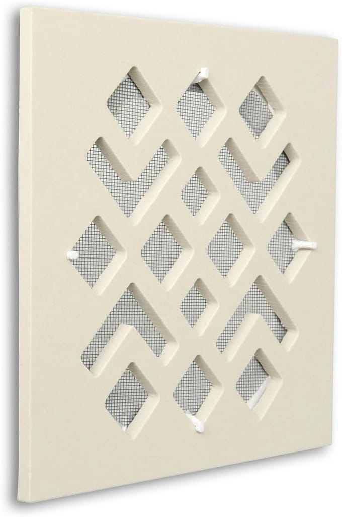 Keramisch Ventilatie Rooster Wit 200x200 mm voor Badkamer en Keuken