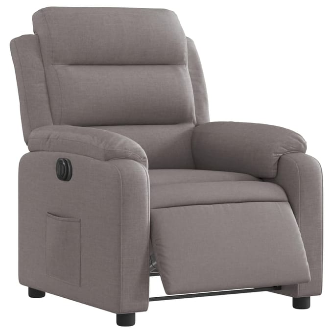 vidaXL - Fauteuil - verstelbaar - elektrisch - stof - taupe