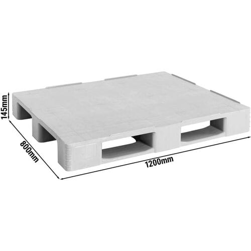 GGM Gastro (24 Stück) - EPAL Europalette Kunststoff - Tragkraft: 4000kg - Grau