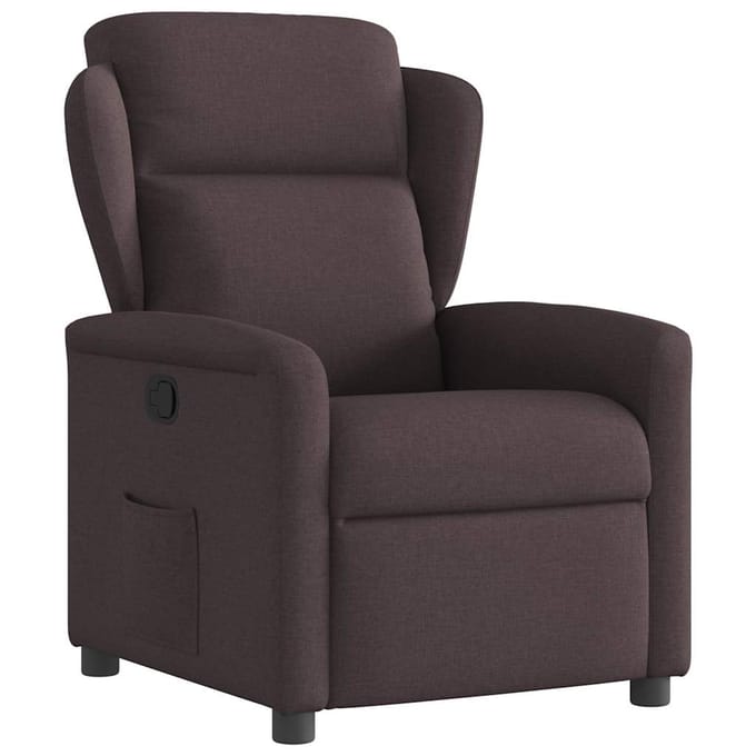vidaXL - Fauteuil - verstelbaar - stof - donkerbruin