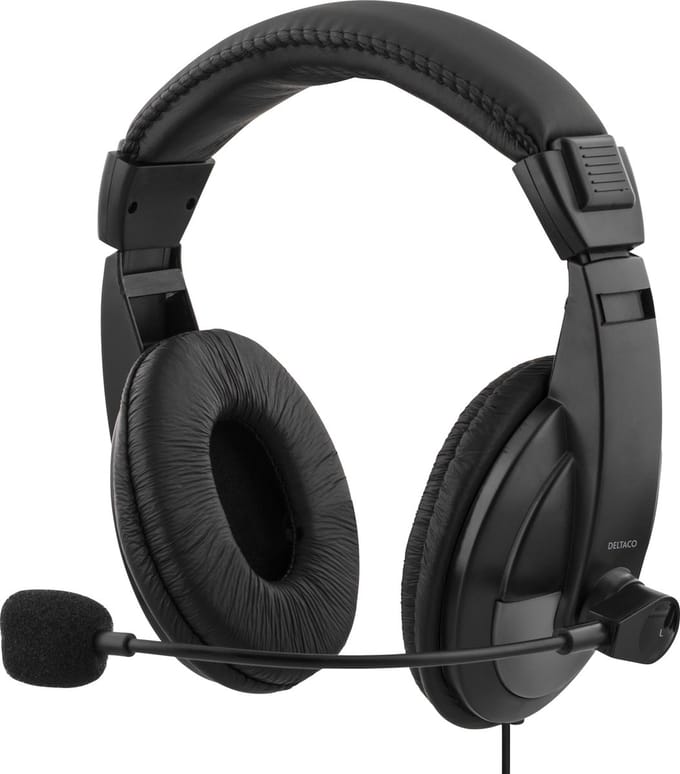 Deltaco HL-57 Stereo Headset met Microfoon - USB - PC/Mac