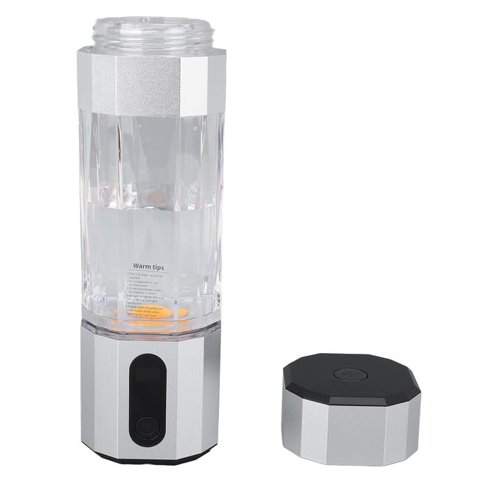 Bouteille d'eau hydrogénée avec lumières colorées Électrode en titane platiné 2 vitesses 2 concentrations L