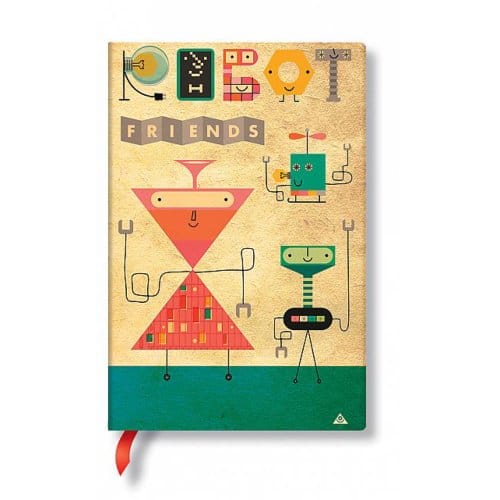 Paperblanks flexis cahier, formaat 9,5 x 14 cm., uitvoering retro pop! come together mini,