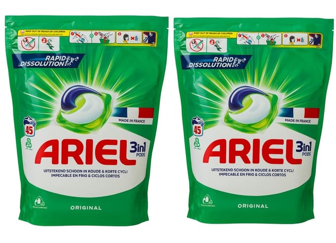 Ariel 3in1 Pods Original 2 x 45 stuks (922,5 g)