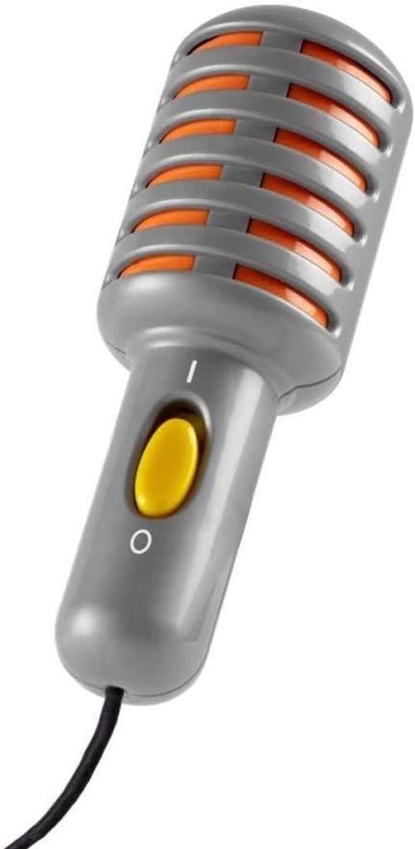 Karaoke Microfoon - Zangmicrofoon Tablet - Muziek Maken - Versterkt de Stem - 5 x 5 x 13 cm - Bruin