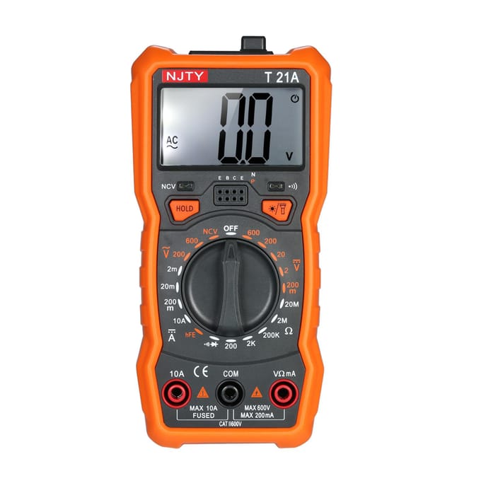 NJTY Mini Digitale Multimeter 1999 Counts Multifunctionele Contactloze Multimeter Voltmeter Amperemeter T21A