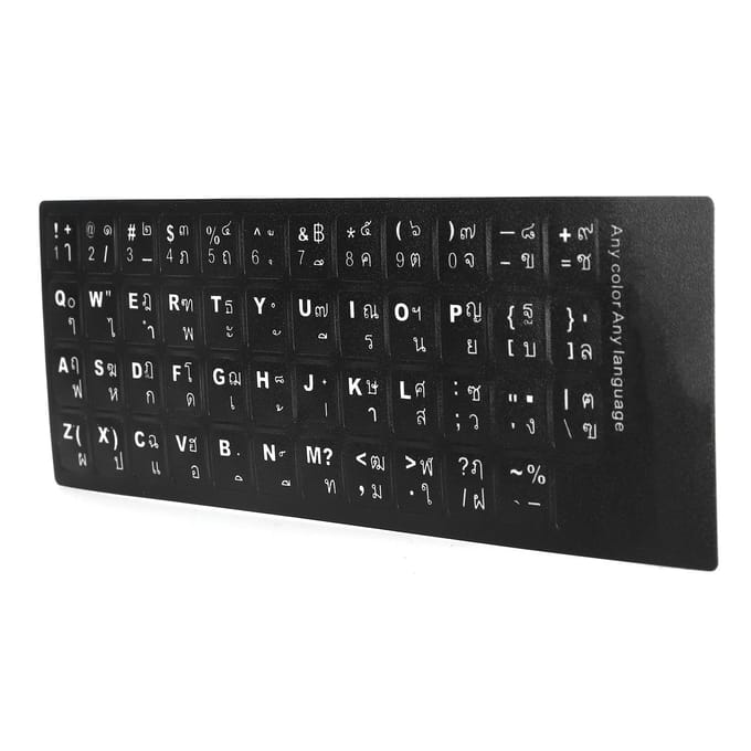 Thaise Toetsenbordsticker Vervanging Toetsenbordsticker voor Desktopcomputer Laptop Accessoire black