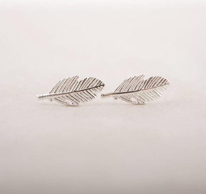 Oorbellen Leaf zilver