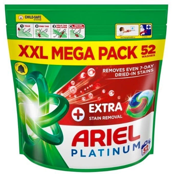 Ariel Wasmiddel Pods Platinum Extra Stain Removal 52 stuks