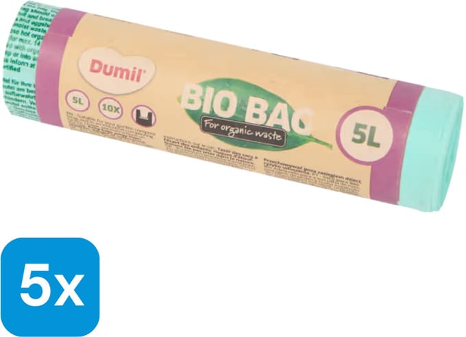 5 x 5L Dumil bio-afvalzakken - Bio Rollen