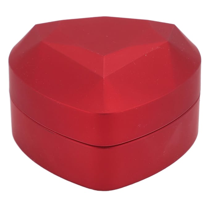 Ringdoos LED Hartvormige Ringdoos Waterdicht Exquise Ringetui Romantisch Decoratief Juweel rood