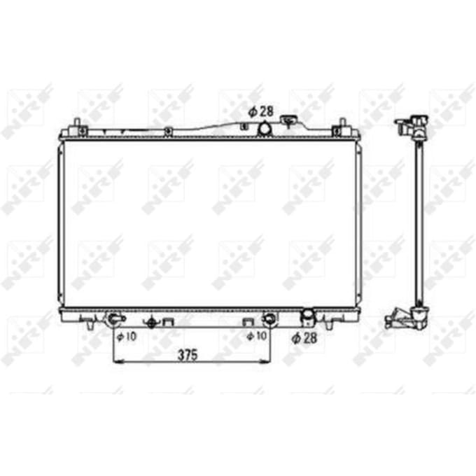 Radiator, motorkoeling NRF 53678