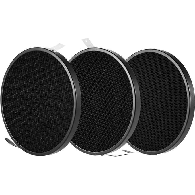 7  standaard reflectordiffusor lampenkapschotel met honingraatrooster black