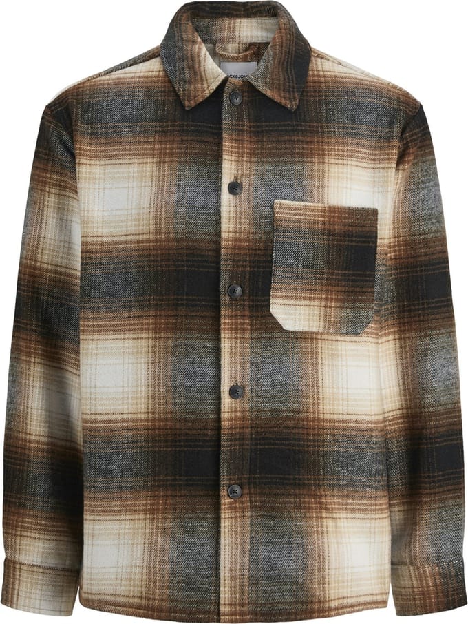 JACK&JONES - JJZAC HEAVY BRUSH OVERSHIRT LS PLS - Heren - Overhemden