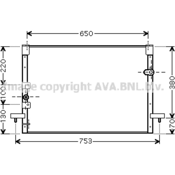 Condensator, airconditioning AVA COOLING TO5213