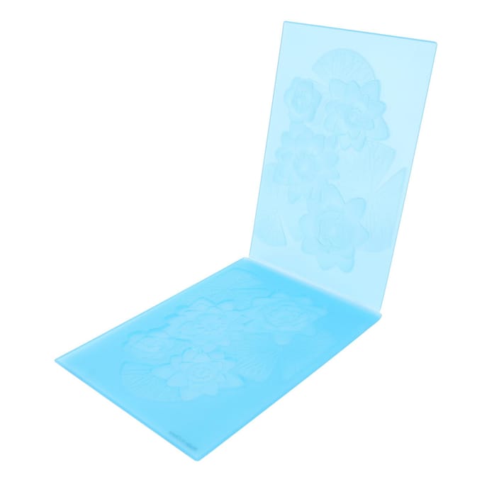 Embossing Folder A6 Formaat Bloemen Plastic 3D Getextureerd Bloemen Achtergrond voor Kaarten Maken Scrapbooking white
