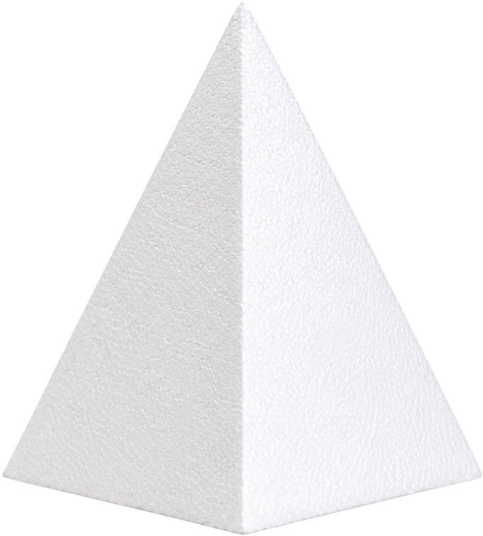 Piepschuim vormen - piramide - 1x - H15 x D8,5 cm - styropor hobby / DIY vorm - basis knutselfiguren