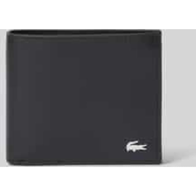 LACOSTE Leren Portemonnee FG Billfold & Coin Nero Zwart