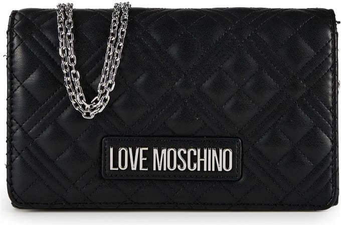 Love Moschino Gewatteerde zwarte vrouw handtas in synthetische
