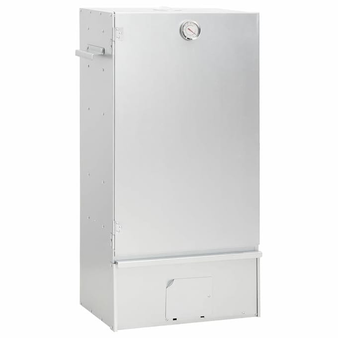 vidaXL - BBQ-rookoven - met - tafel - gegalvaniseerd - staal
