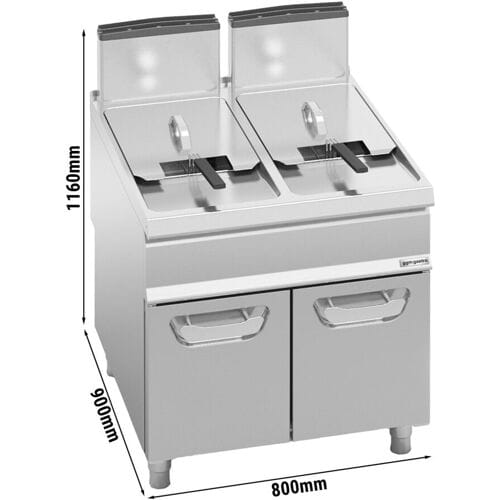 GGM Gastro Gas Doppelfritteuse - 20+20 Liter - 35 kW