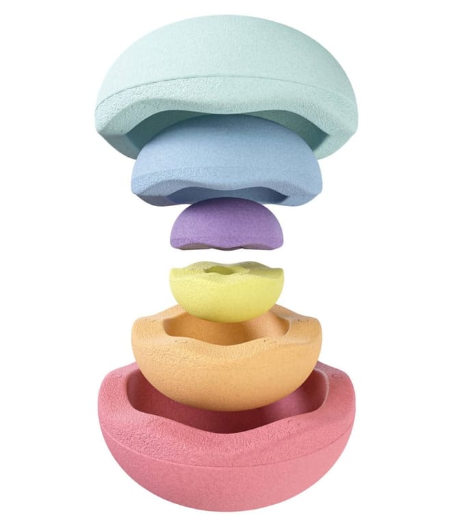 Stapelstein Inside regenboog pastel 6 stks