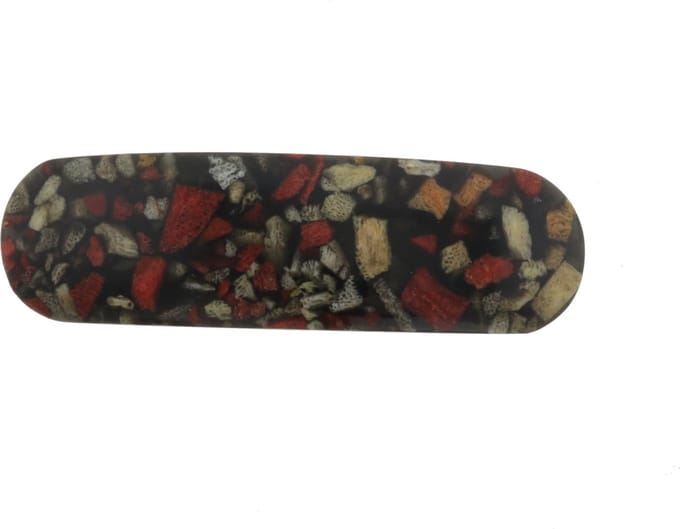 Behave - Haarspeld - Retro - Zwart - Bruin - Rood - Multi - Epoxy - 9 cm