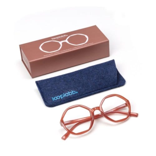 Looplabb leesbril sterkte +3,00 model lolita mauve